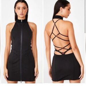 I.AM.GIA Black Strappy Mini Dress